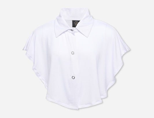 Cropped Undershirt top with collar