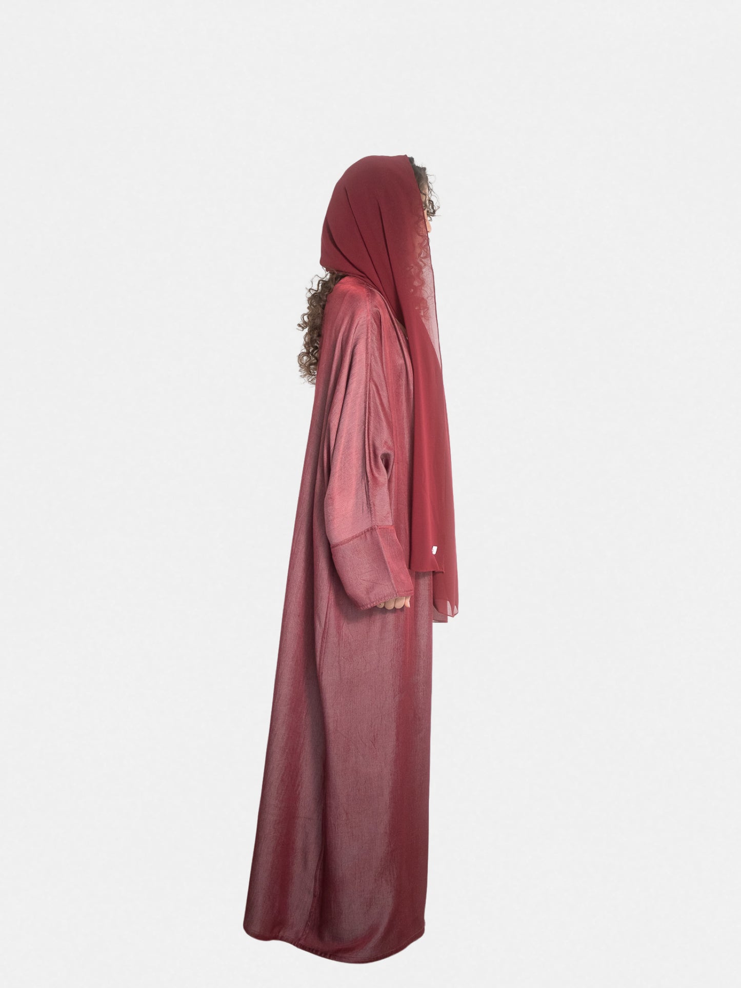 Maroon Reversible Abaya + Skirt + Hijab