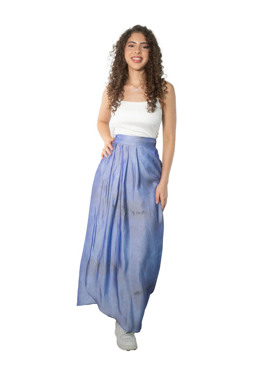 Blue wrap skirt