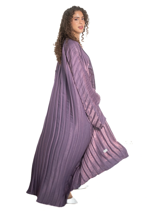 Metallic Purple abaya with Hijab