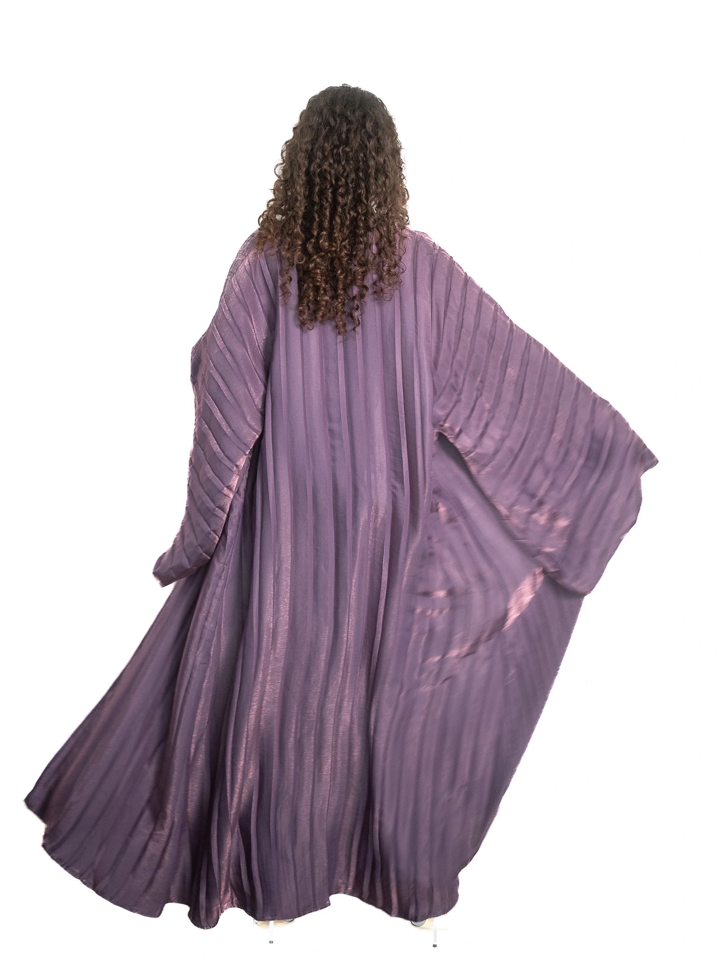 Metallic Purple abaya with Hijab