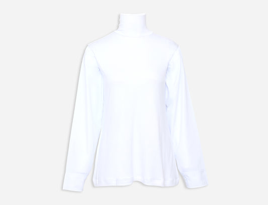 High neck top with shirt sleeves