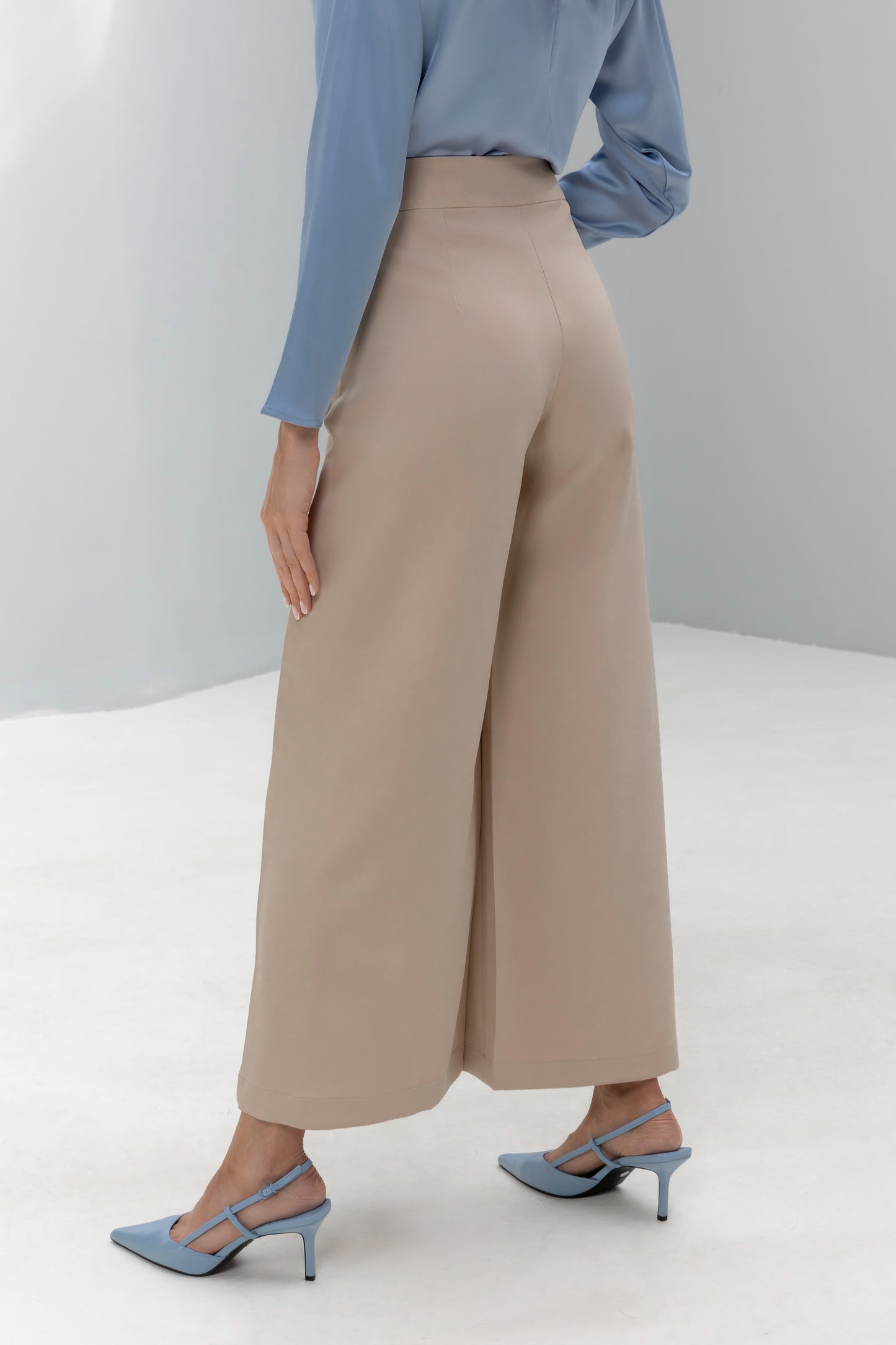 Trousers with Pleated Wrap