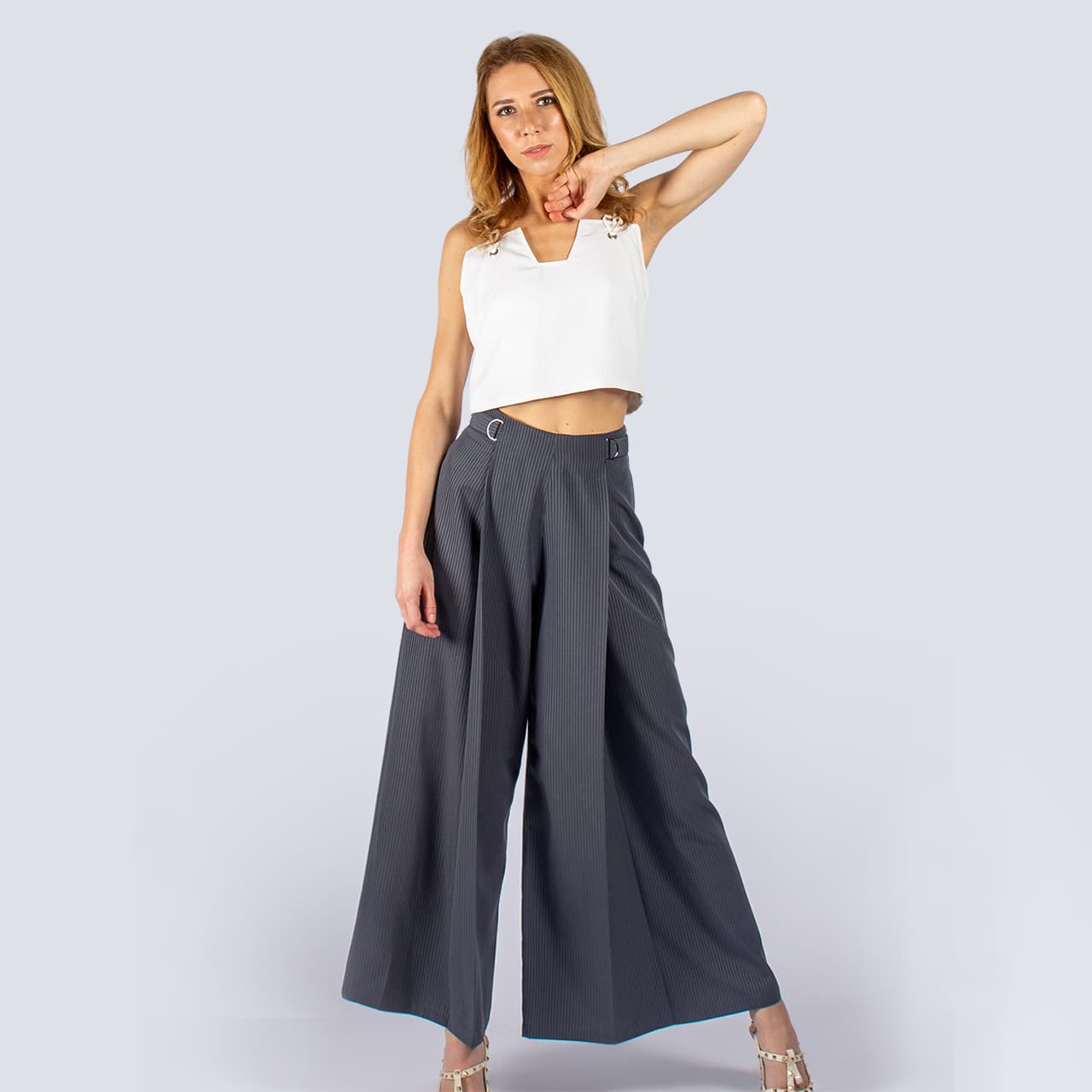 Grey Solid Semi-Formal Pants For Women - Set Of 2 - Buy Grey Solid Semi-Formal  Pants For Women - Set Of 2 at Best Price in SYBazzar