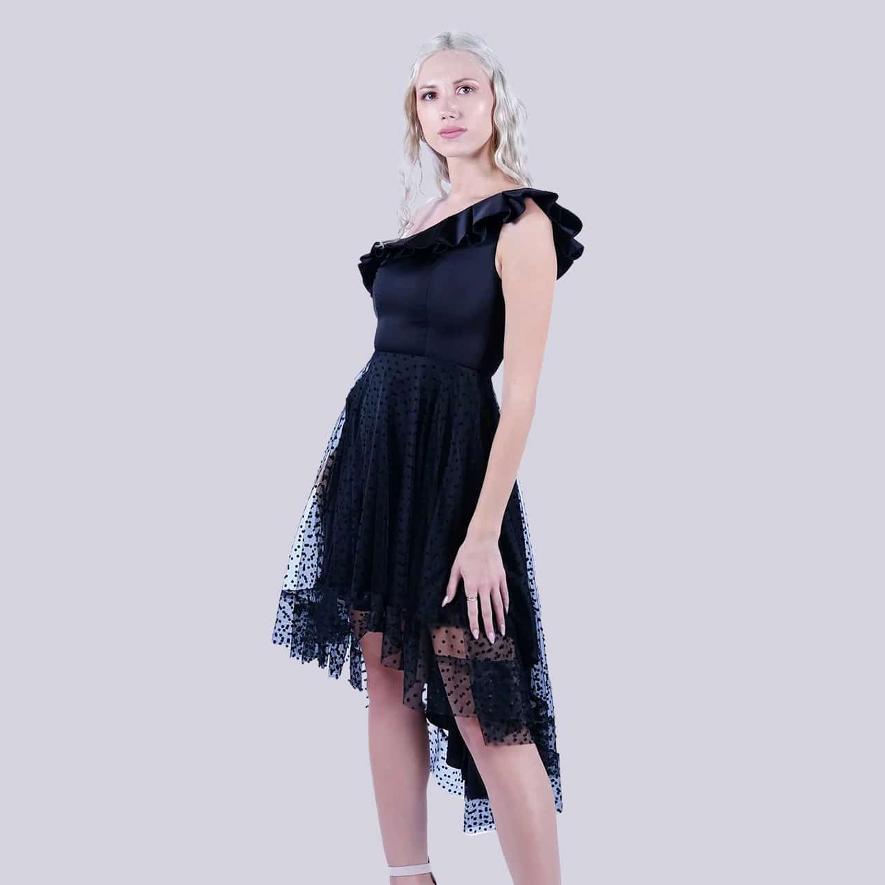 Muse - Black Ruffle Dress - NIVA Fashion House