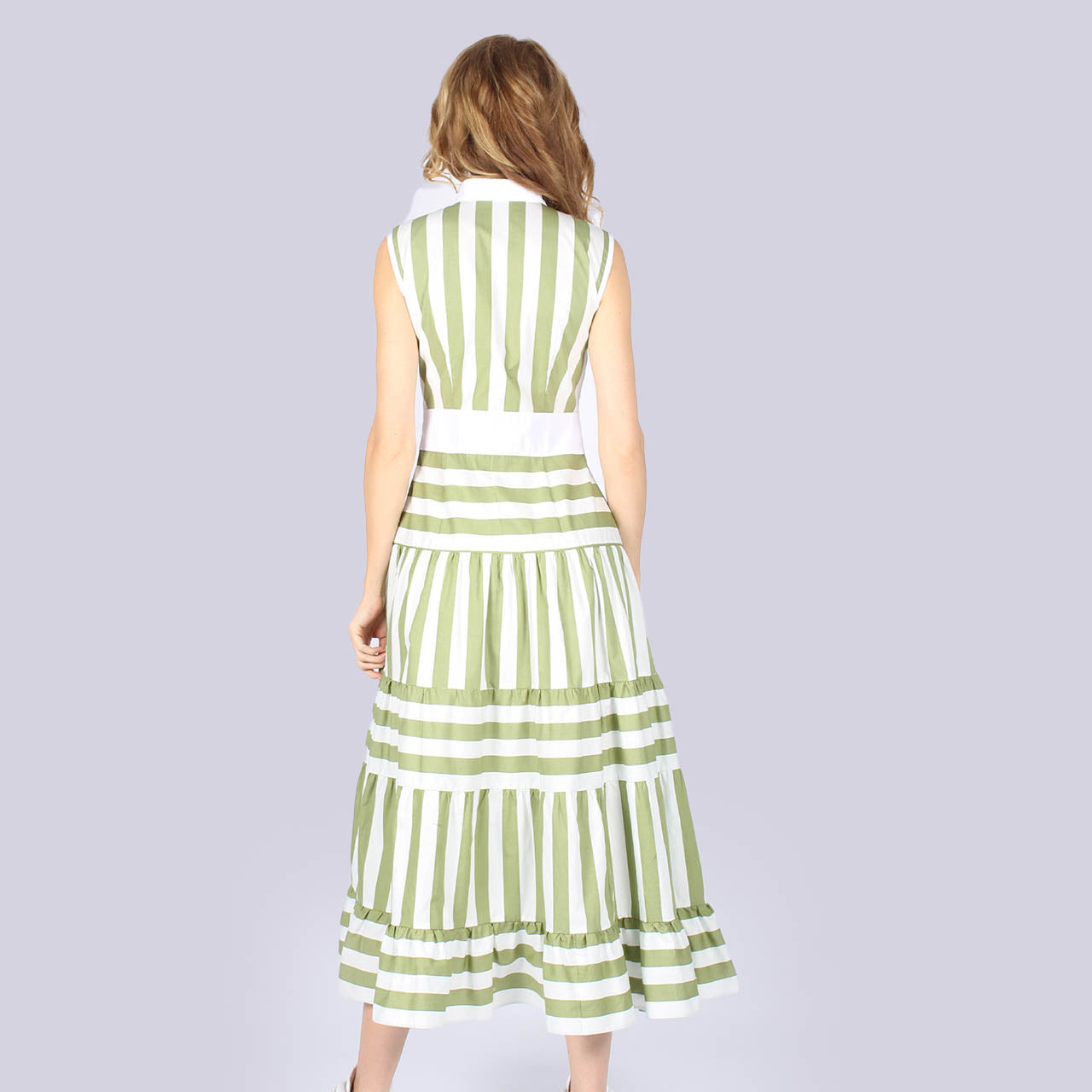 Melody Drive - Green Midi Dress Casual - NIVA Fashion House