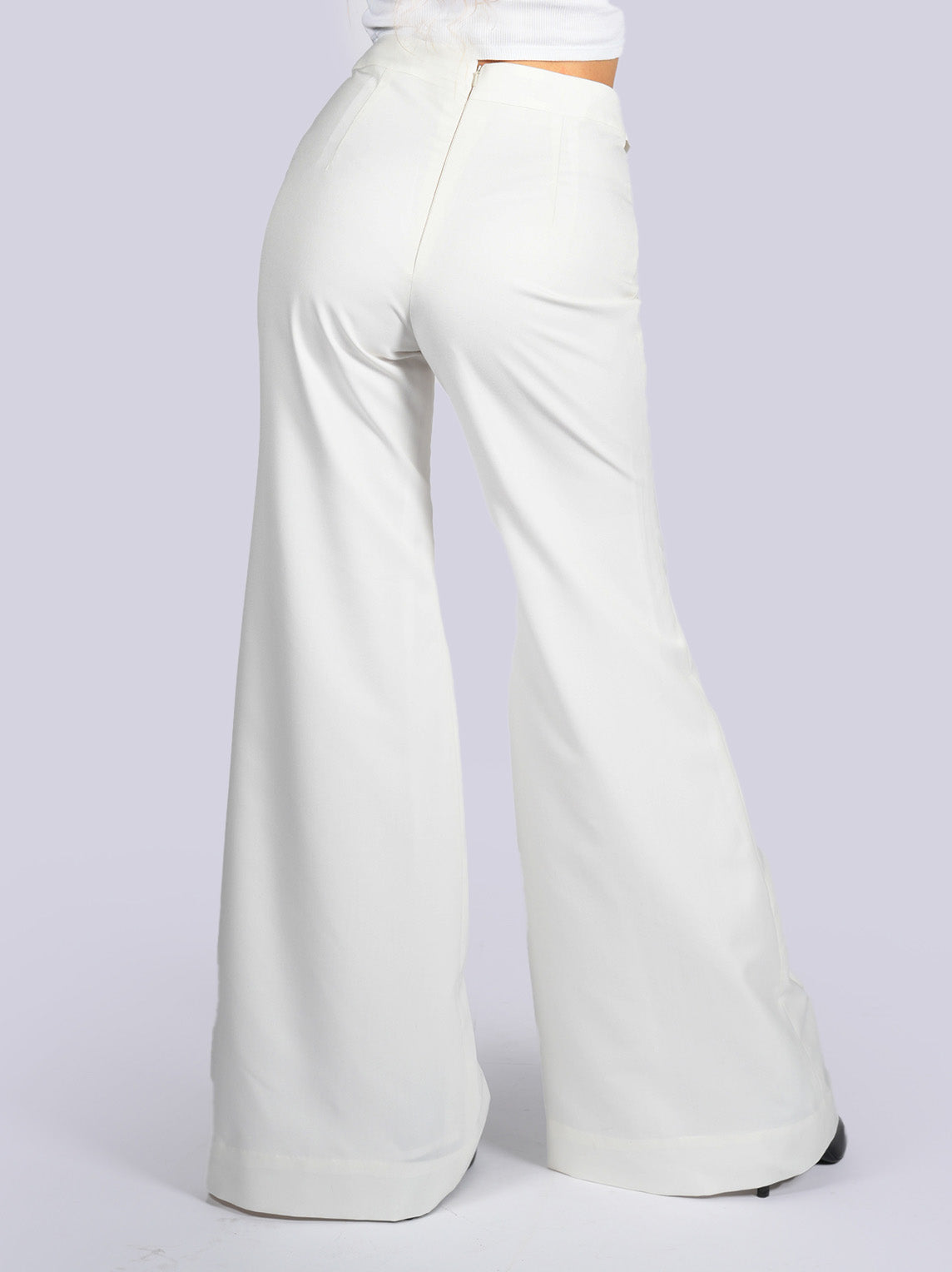 Gaura - Flared Zipper Flap Pants - Niva Fashion House