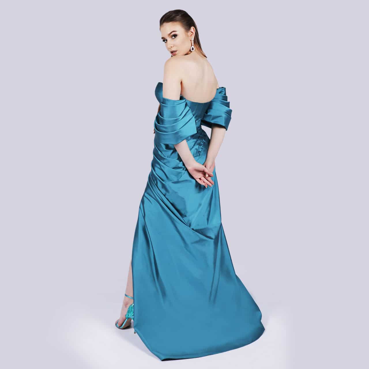 Enchanted- Puff Sleeves Corset Gown - NIVA Fashion House