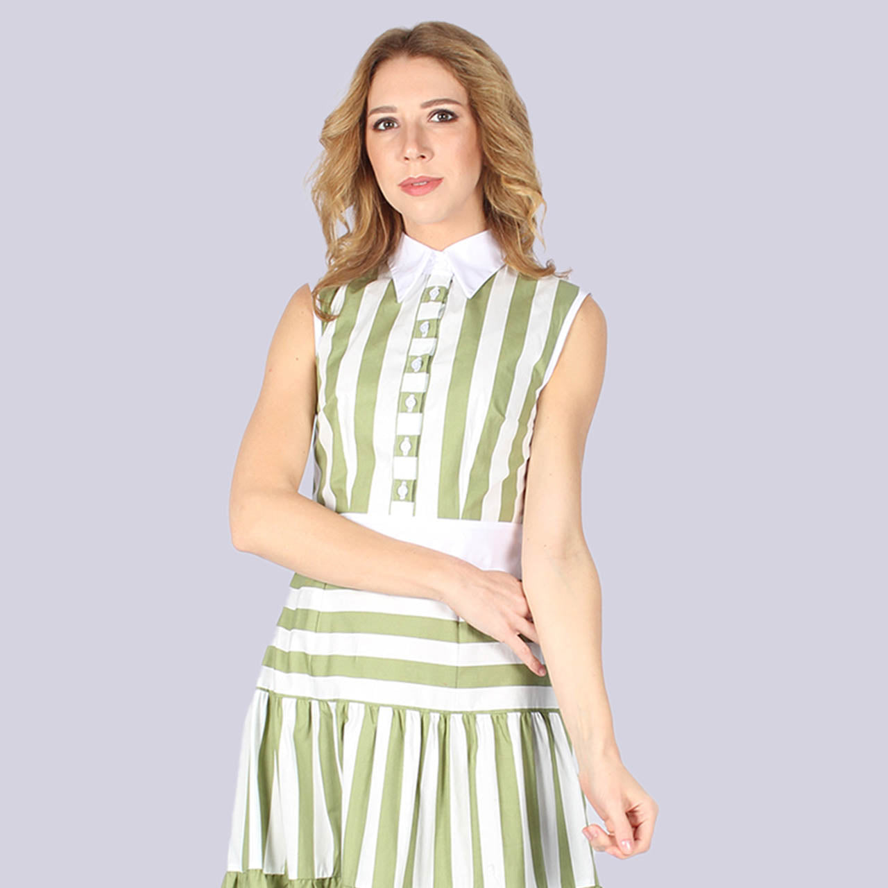Melody Drive - Green Midi Dress Casual - NIVA Fashion House