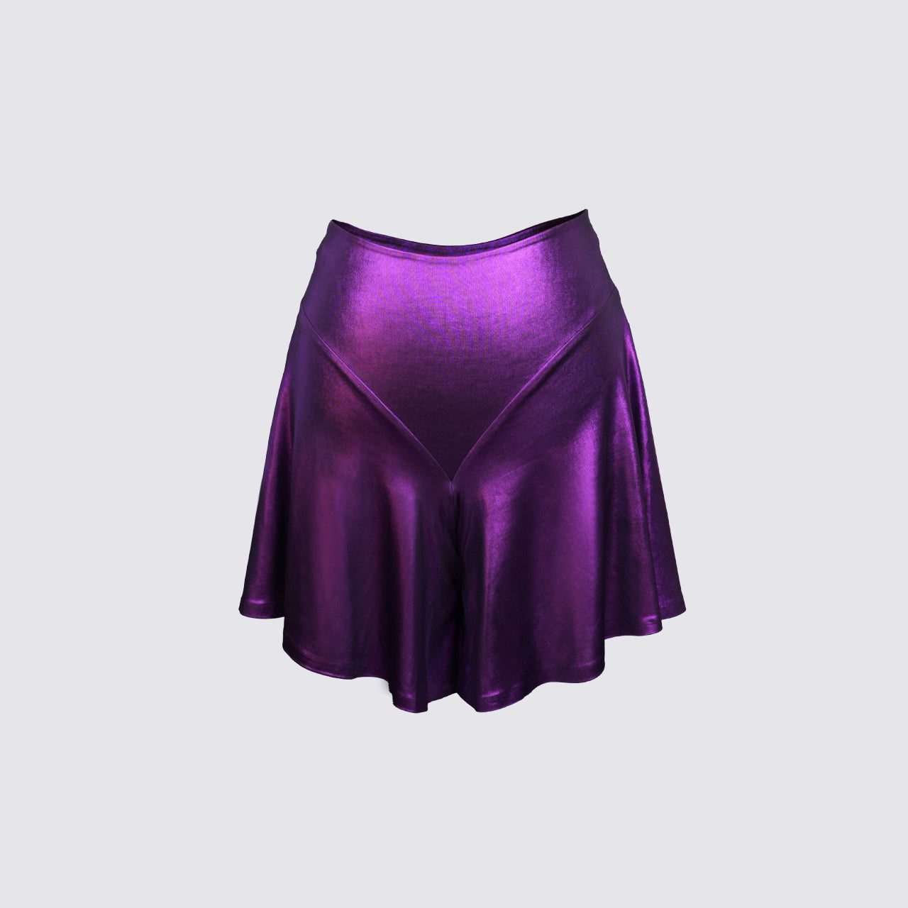 Opulence - Purple Flared Shorts