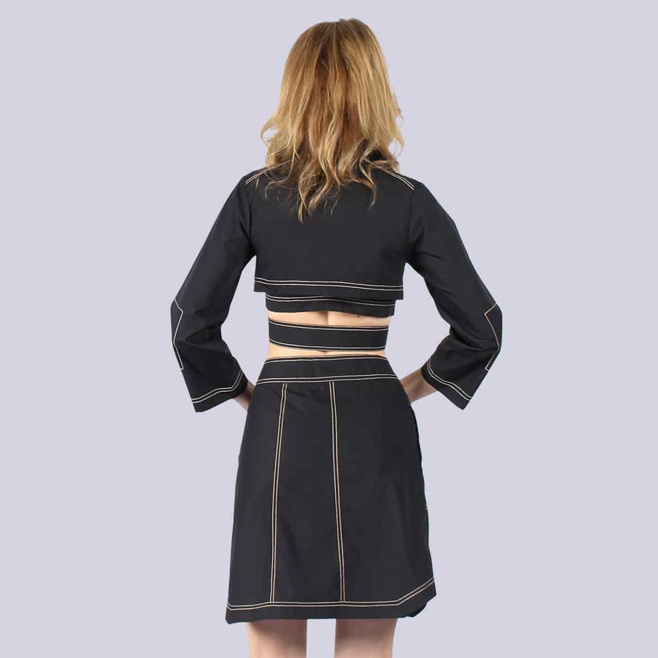 Amsterdam - Black Long Sleeve Mini Dress- NIVA Fashion House