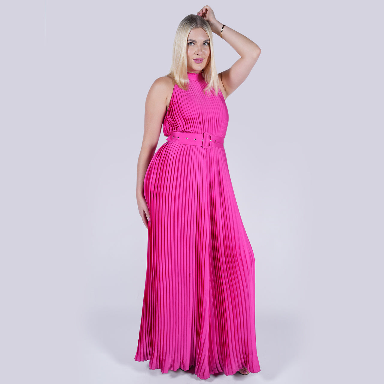 Miami Girl - Pink Silk Jumpsuit