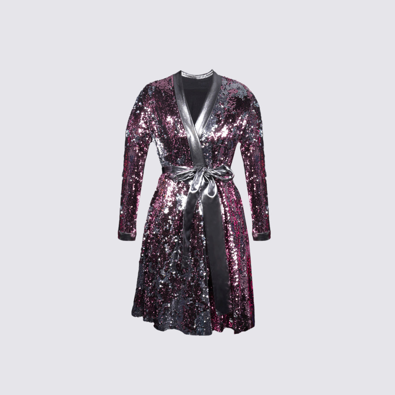 EMPRESS – Metallic Sequins Robe Dress