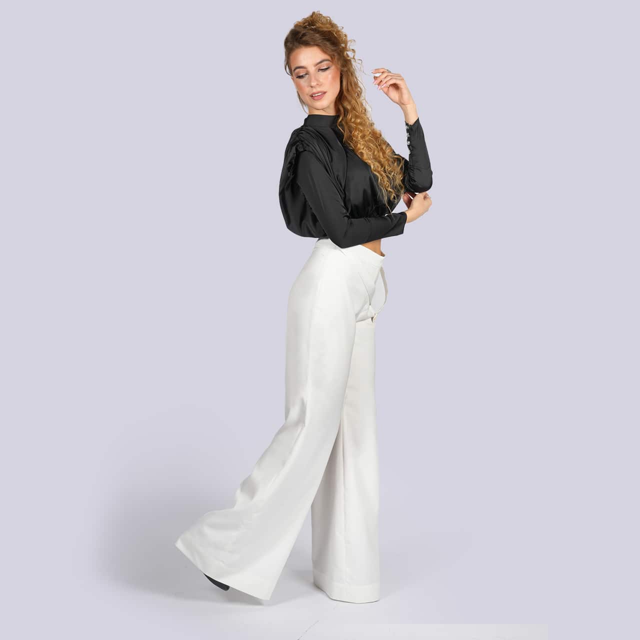 Snowdrop - Shoulder-Ruched Blouse - NIVA Fashion House 