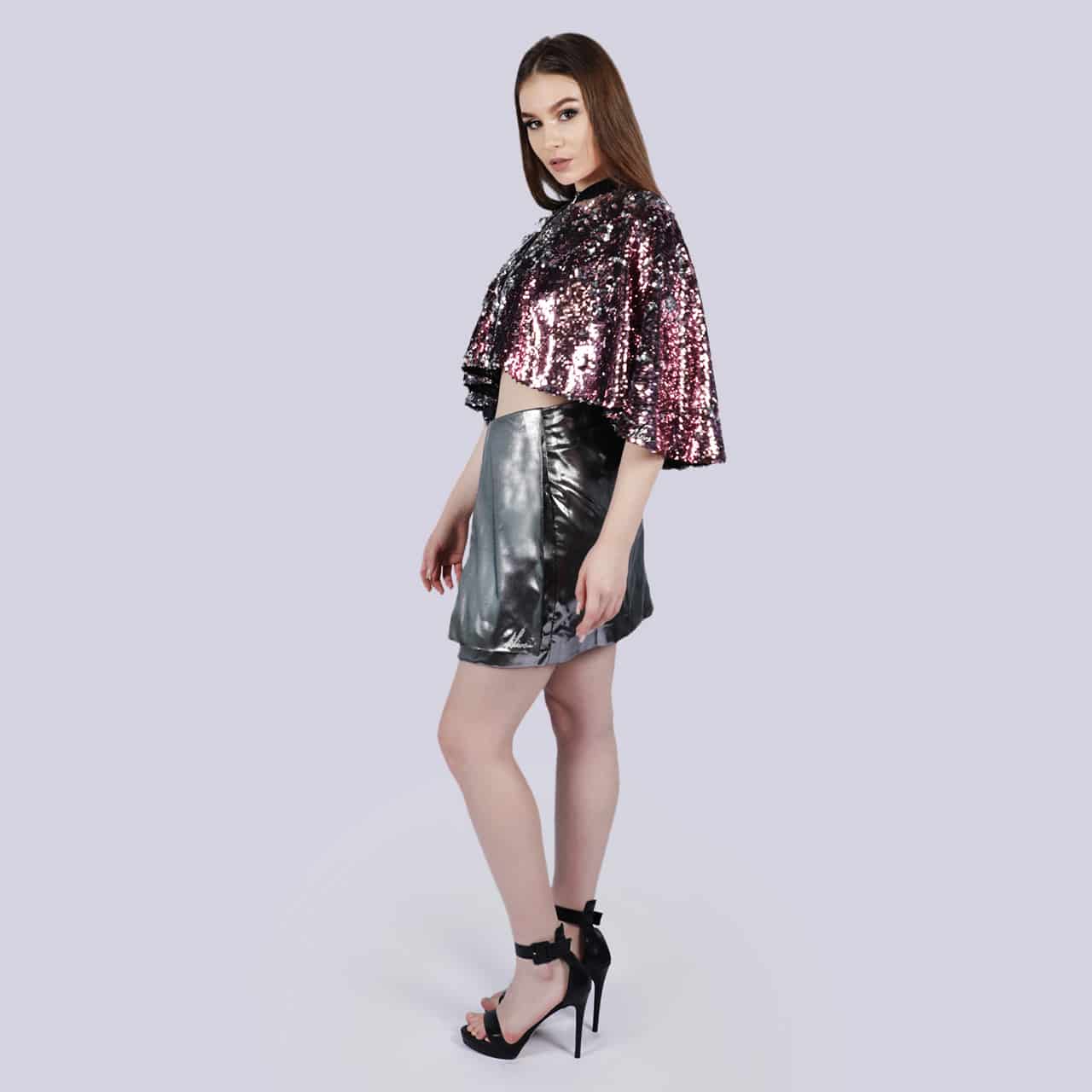 Grace - Pocket Metallic Skirt - NIVA Fashion House
