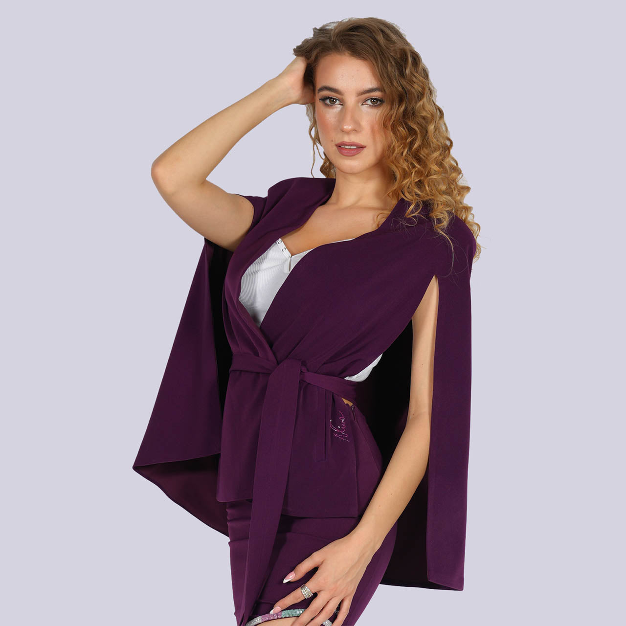 Orchid - Flared Split Sleeve Cape