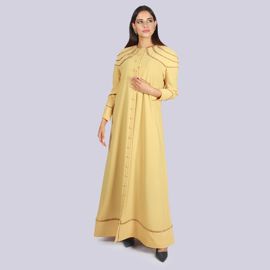 Victoria - Imperial Power Shoulder Embellished Abaya