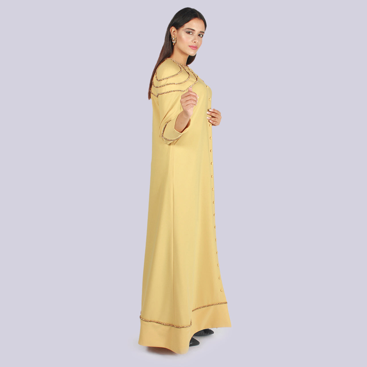 Victoria - Imperial Power Shoulder Embellished Abaya