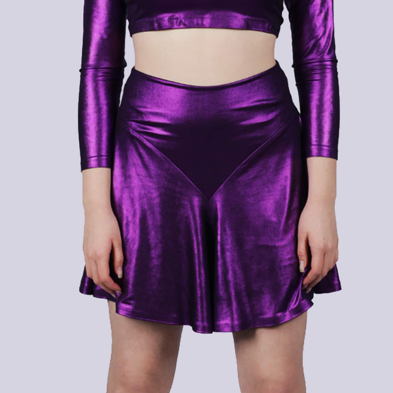 Opulence - Purple Flared Shorts - NIVA Fashion House