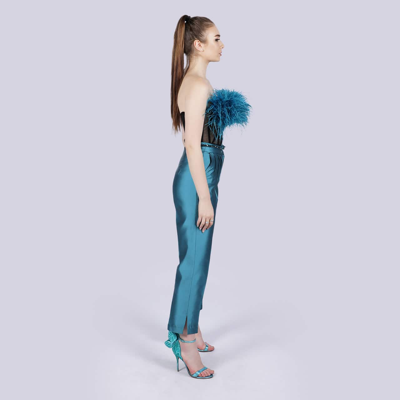 Grandeur - Corset Feather Top - NIVA Fashion House