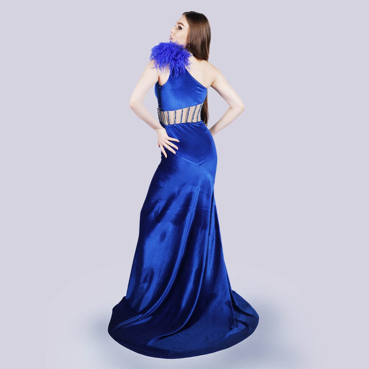 Mystique - One Shoulder Velvet Gown - NIVA Fashion House