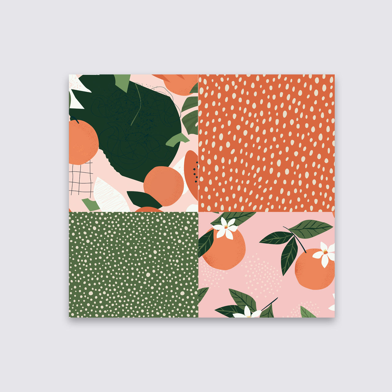 _Gift_Tangerine Summer Print Silk Scarf