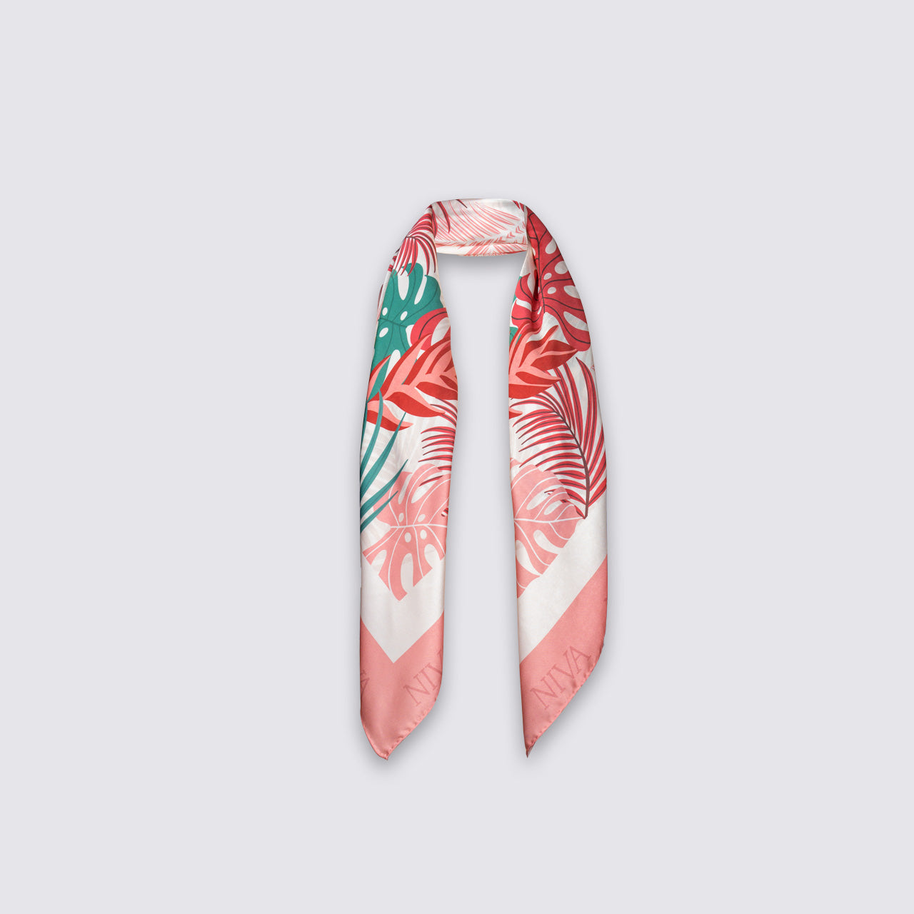 _Gift_Tropical leaf silk scarf